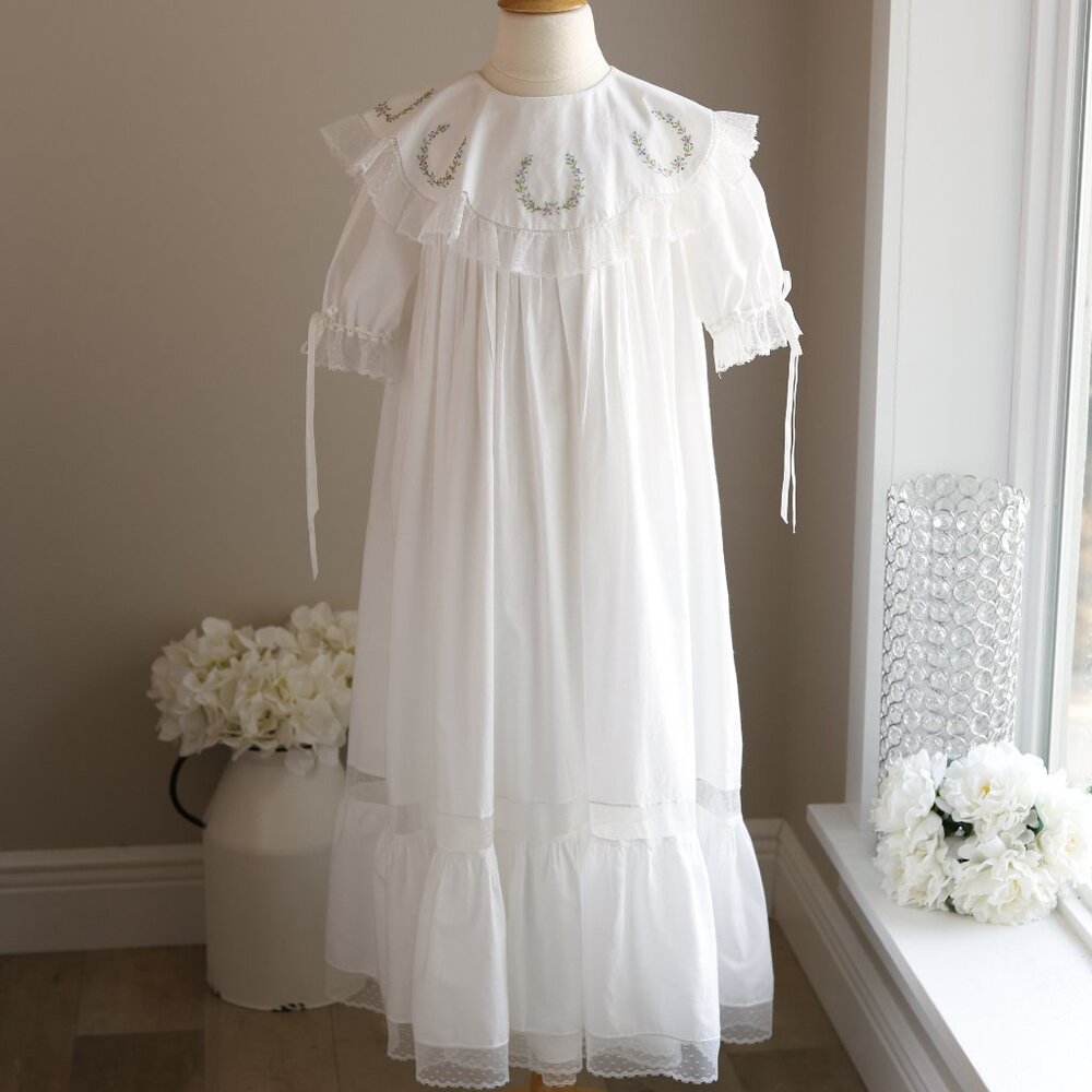 Strasburg Heirloom Collection White Vintage Dress Flower Girl LIKE NEW